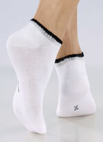 Sechserpack Sneakersocken mit Kontrastrand 