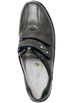 Waldl&auml;ufer, bequeme Damen-Slipper, Weite H, mit herausnehmbarem Fu&szlig;bett ALTSILBER