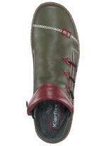 Bootie aus Nappaleder mit dekorativem Elastikeinsatz TANNE-BORDEAUX