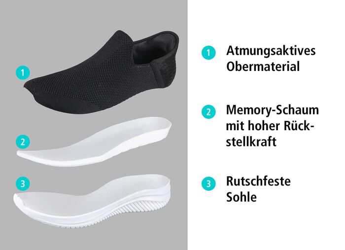 Komfort-Sliding Stretch Sneaker Memory Foam 