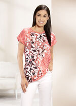 Shirt mit silberfarbenen Flatlocknähten 