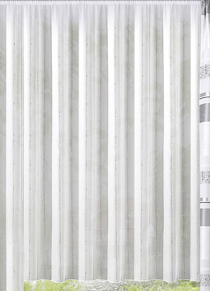 Store mit Öko-Soft-Bleileinen-Abschluss WEISS-WEISS