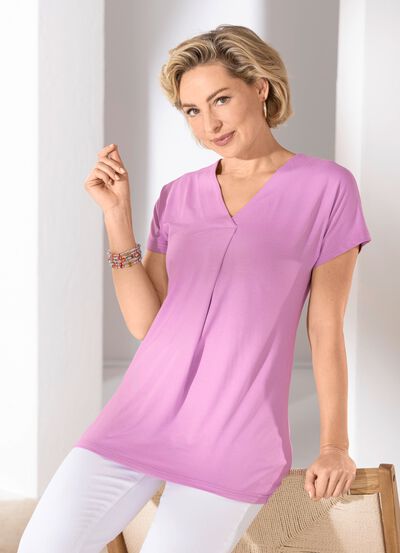 Shirt mit V-Ausschnitt 