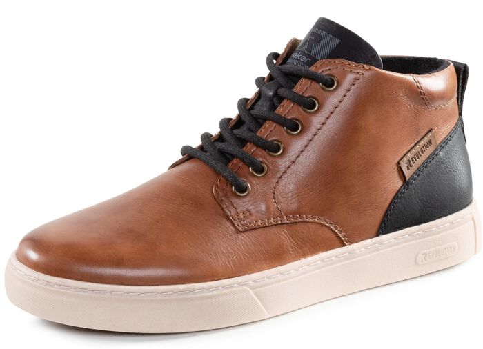 Rieker Schn&uuml;r-Boot aus schattiertem Nappaleder 