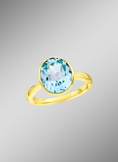 Damenring mit Blautopas 