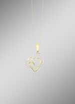 Herz-Anhänger mit 45 Diamanten 