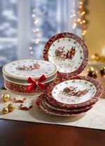 Porzellan-Serie mit Geschenkverpackung WEISS-ROT