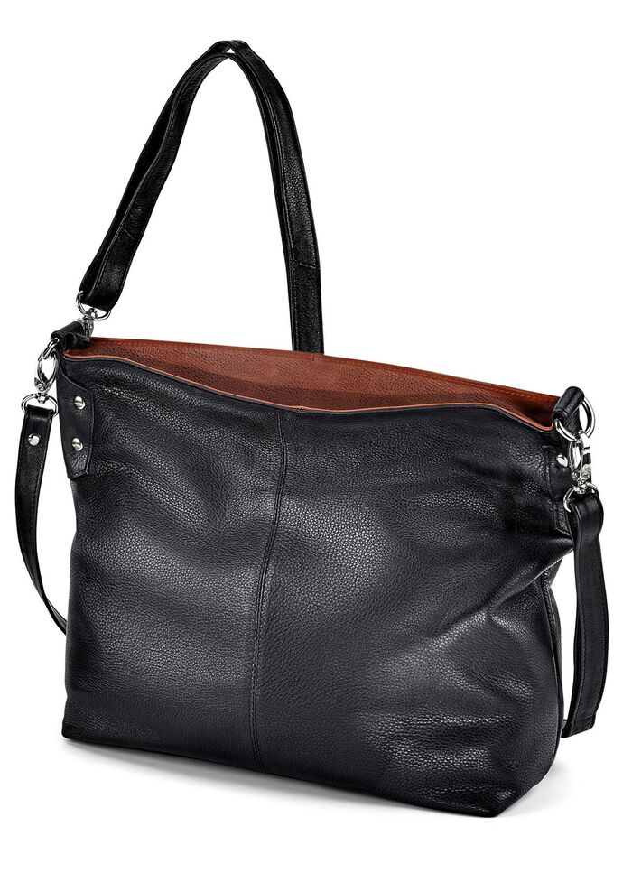 Laurina, Tasche, Damen, mit verstellbarem Umh&auml;ngeriemen SCHWARZ-MARONE