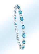 Armband mit Blautopas und Zirkonia 