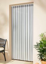 Streifenvorhang mit 34 Str&auml;ngen GRAU-WEISS