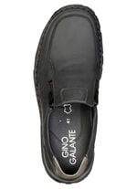 GINO GALANTE, klassische Herren-Slipper, mit herausnehmbarem Fußbett SCHWARZ