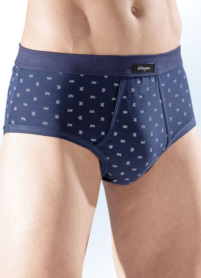 Fünferpack Slips aus Feinjersey, mit Eingriff, allover dessiniert 