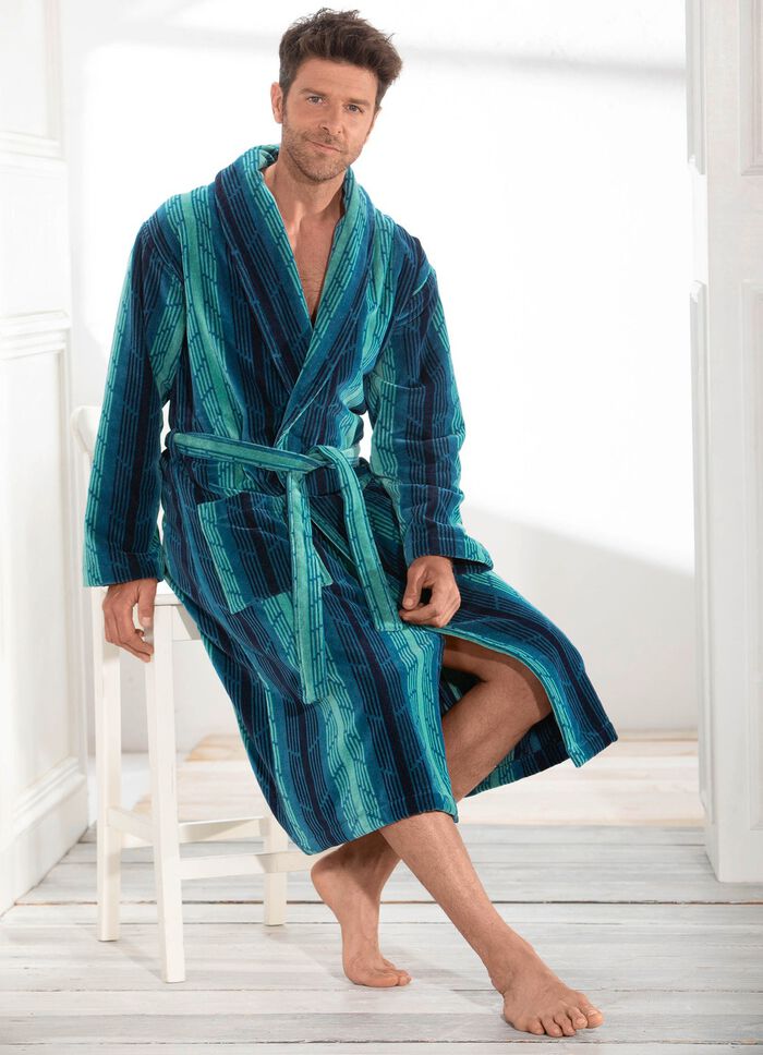 Bademantel mit Schalkragen 
