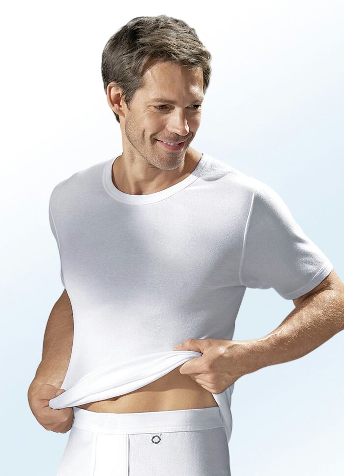 Pfeilring Dreierpack Schlupfjacken aus Feinripp, weiß 