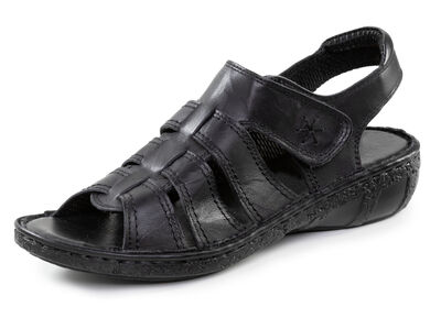 ELENA EDEN Sandale aus Nappaleder mit dezenter Knitter-Struktur 