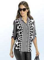 Bluse mit Hemdkragen 