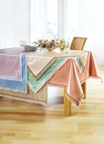 Wachstuch-Tischdecken mit H&auml;kelborte 