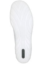 Remonte Schn&uuml;r-Bootie aus bedrucktem und metallisch schimmerndem Synthetikmaterial WEISS-PUDERROS&Eacute;