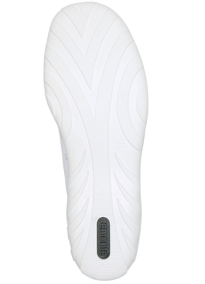 Remonte Schn&uuml;r-Bootie aus bedrucktem und metallisch schimmerndem Synthetikmaterial WEISS-PUDERROS&Eacute;