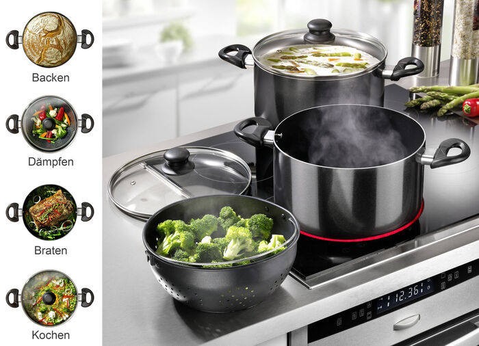 Topf-Set aus Aluminium, 6-teilig 