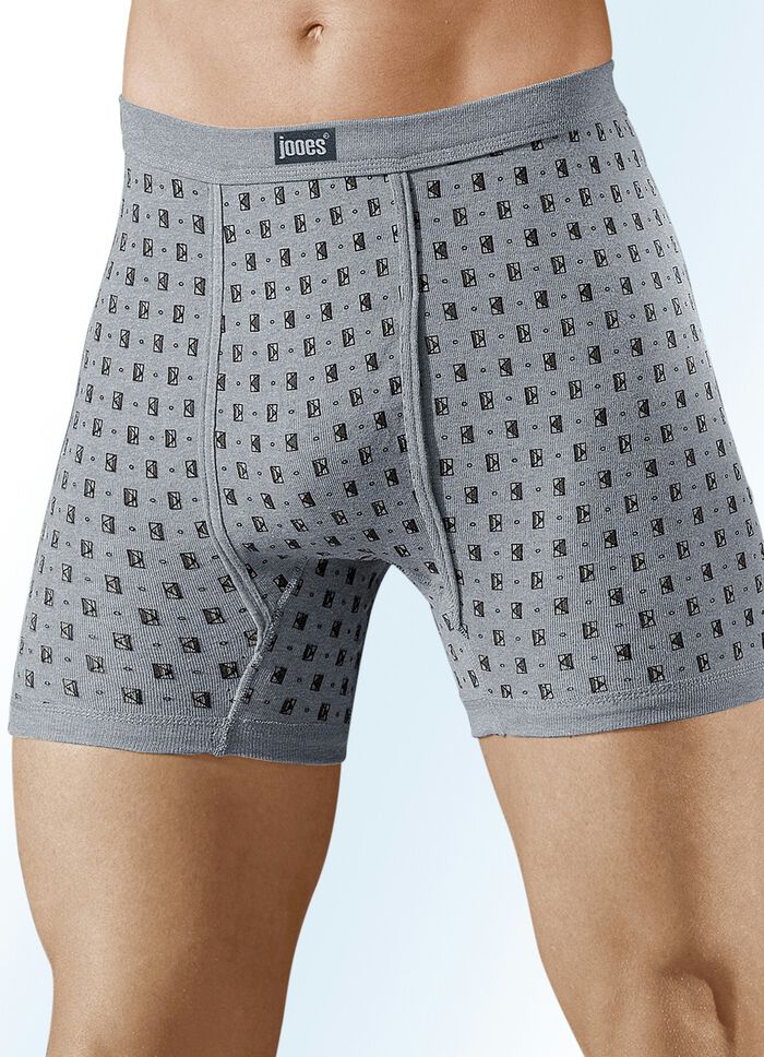 Dreierpack Unterhosen aus Feinripp, bunt dessiniert 