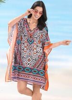 Sunflair Tunika mit platziertem Druckdessin, leicht transparent 