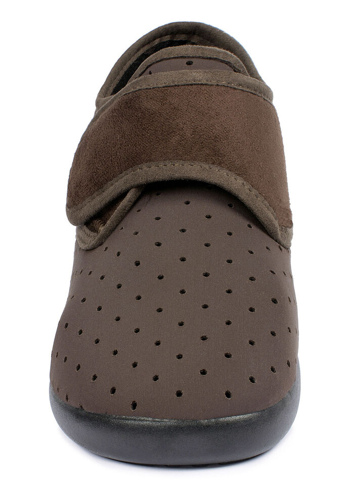 Aerosoft® Flex Stretch-Klettslipper von Jürgen Hirsch® BRAUN