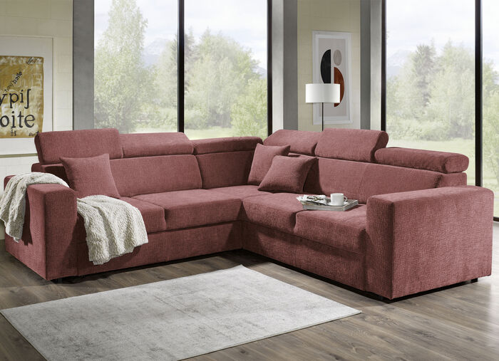 Polsterecke mit Bettfunktion und Bettkasten 