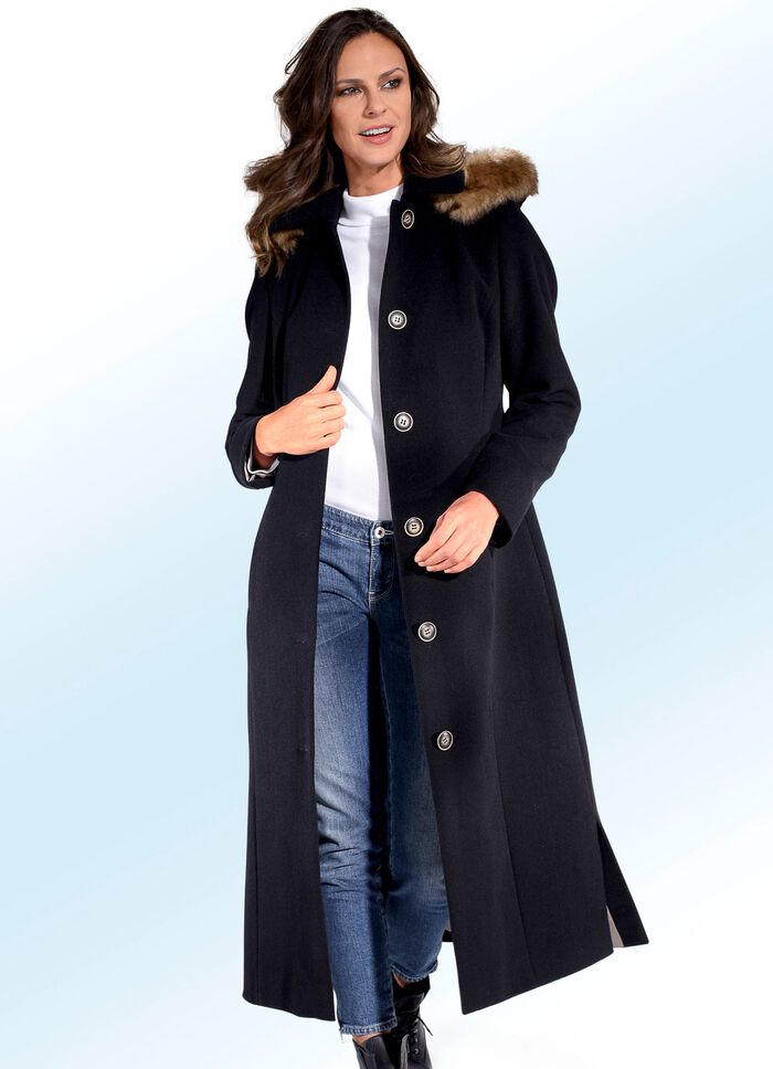 Mantel mit abnehmbarer Kapuze 