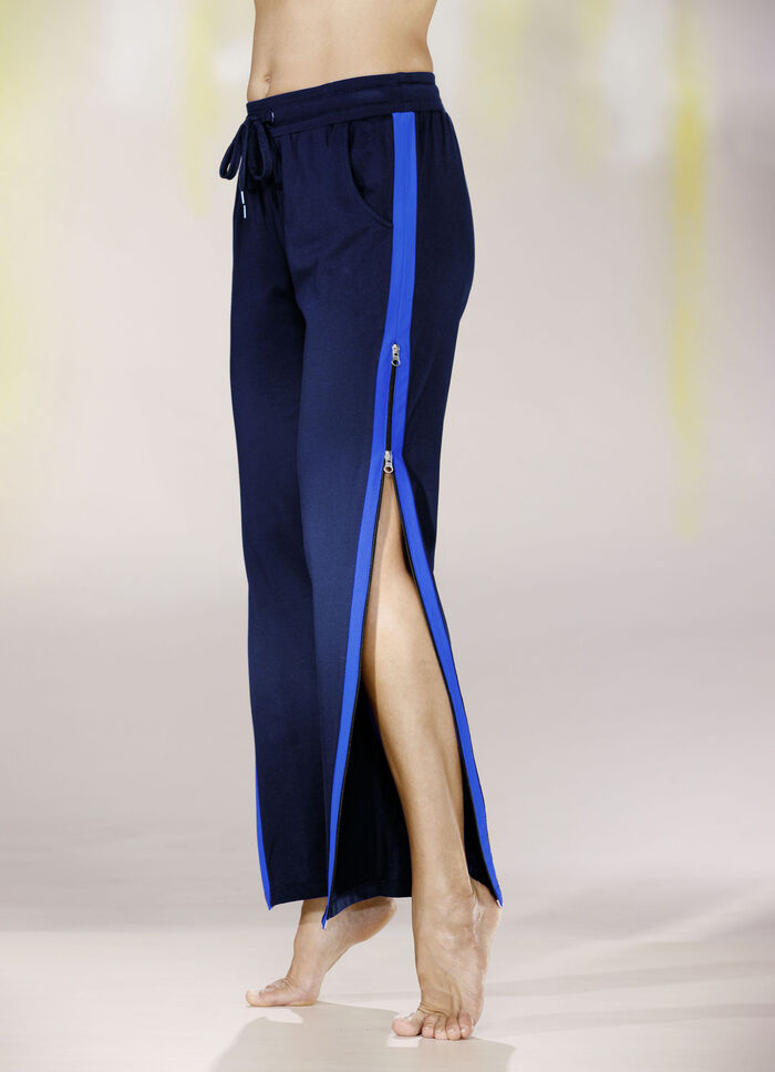 Zweierpack Schlaf- und Freizeithosen mit 2-Wege-Reißverschluss 1X MARINE, 1X ANTHRAZIT MELIERT