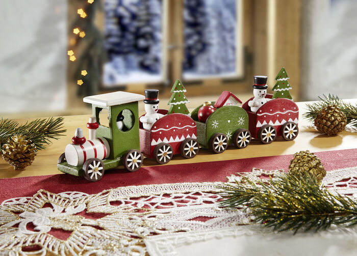 Bemalte Holzeisenbahn 