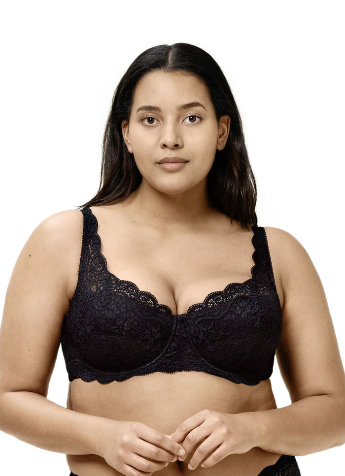 Triumph Amourette Bügel-BH mit Elastikspitze SCHWARZ