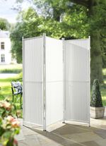 Witterungsbest&auml;ndiger Paravent mit stabilem Stahlgestell 