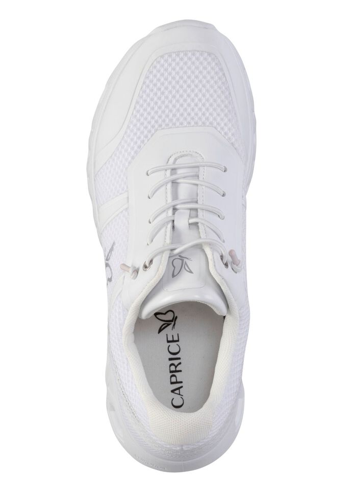 Caprice, sportliche Damen-Sneaker, Weite G, mit herausnehmbarem Fu&szlig;bett WEISS