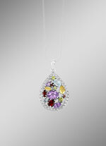 Zeitlose Schönheit: Garnitur mit Diamant und Edelsteinen 