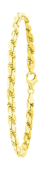 Diamantiertes Kordelketten-Armband 