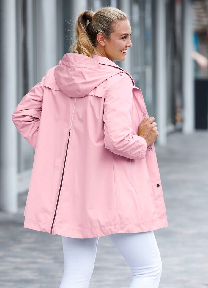 Funktions-Longjacke mit abnehmbarer Kapuze ROSÉ