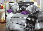 Topmodische Bettw&auml;sche-Garnitur in pflegeleichten Qualit&auml;ten SILBER