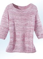 Pullover mit Mustermix allover ECRU-AZALEE MELIERT