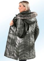 Kurzmantel in 2 Farben mit abnehmbarem Kunstpelz-Besatz LODENGR&Uuml;N