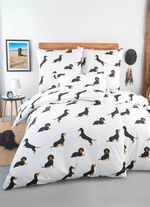 Beidseitig bedruckte Bettw&auml;sche-Garnitur 