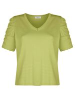 Pullover mit Raffung an den &Auml;rmeln 