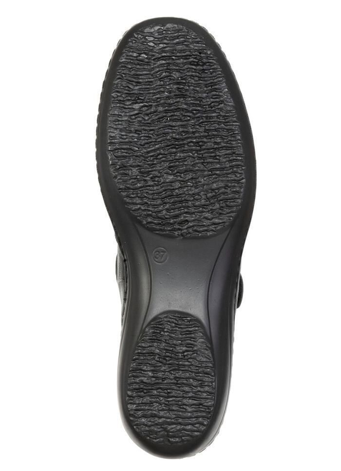 ELENA EDEN, bequeme Damen-Spangenschuhe, Weite H, mit herausnehmbarem Fu&szlig;bett SCHWARZ