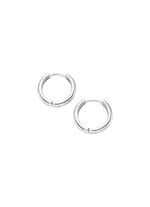 Gl&auml;nzende Klappcreolen in edlem Silber 