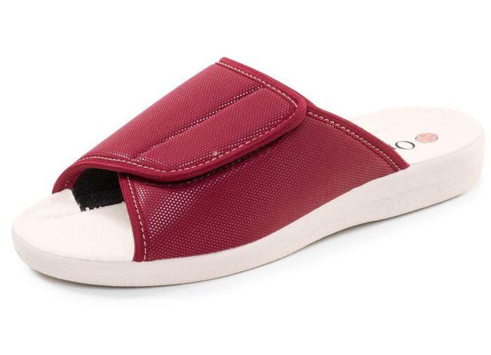 Bequeme Damen-Hausschuhe, Weite H, mit Klettverschluss 