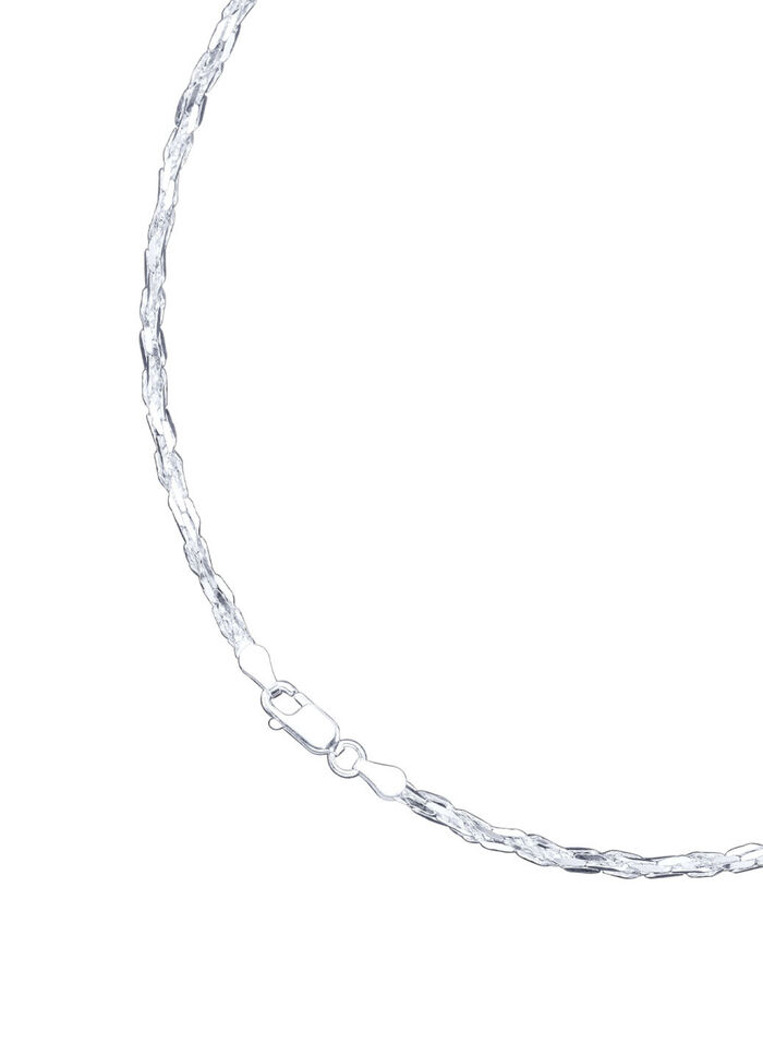 Diamantierte Zopfkette mit Karabinerverschluss 