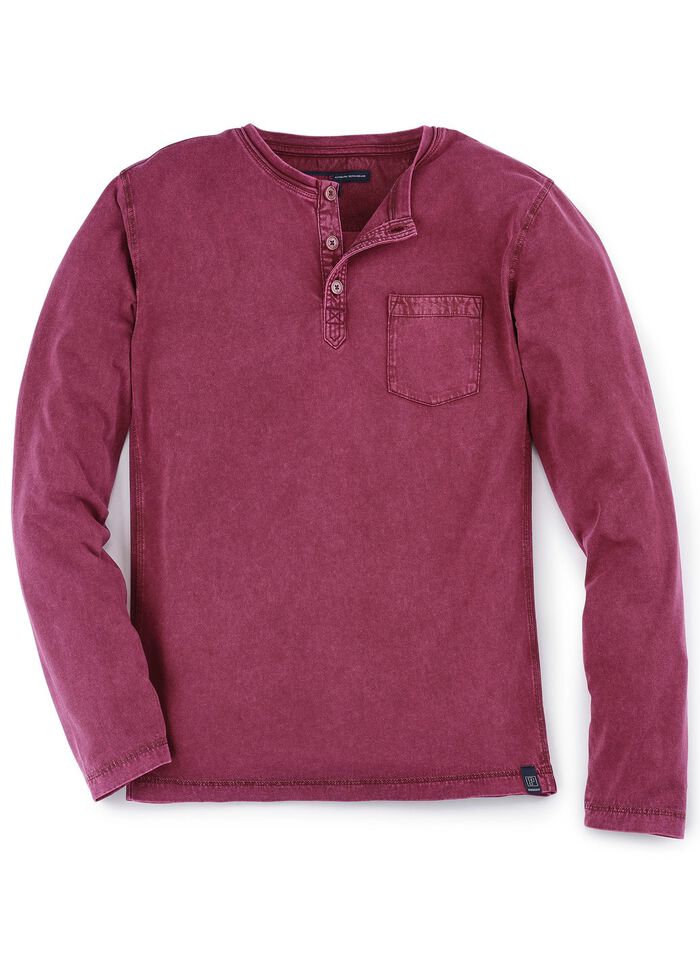 Langarm-Shirt von &bdquo;Paddock's&ldquo; in 3 Farben BORDEAUX