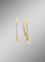 Edle Ohrringe mit 2 Brillanten und 18 Diamanten 