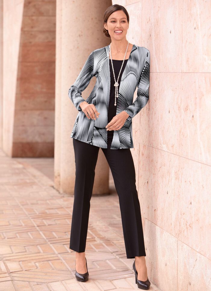 Faszinierendes Longshirt in Jackenoptik 