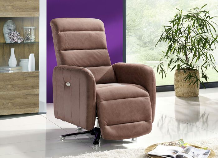 Relax-Sessel mit Metallgestell in Chrom-Optik BRAUN